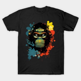 Anime Cyber Ape (Sci-Fi Ape Vintage Retro Future Design Cyberpunk Space Ape) T-Shirt